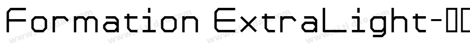 Formation ExtraLight字体转换
